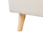 Cama de casal em tecido creme claro 160 x 200 cm RENNES_345595