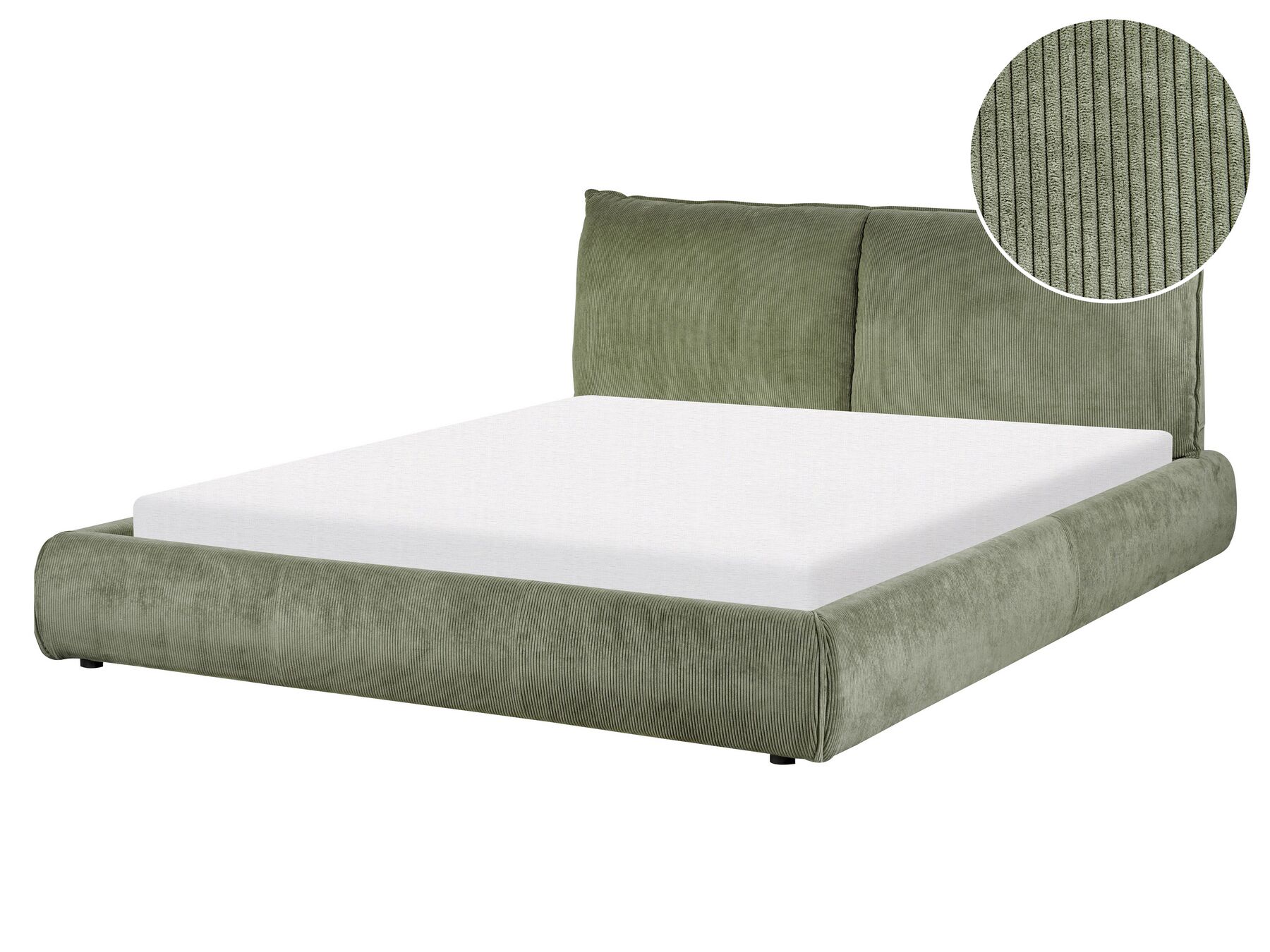 Menčestrová posteľ 160 x 200 cm zelená VINAY_879983