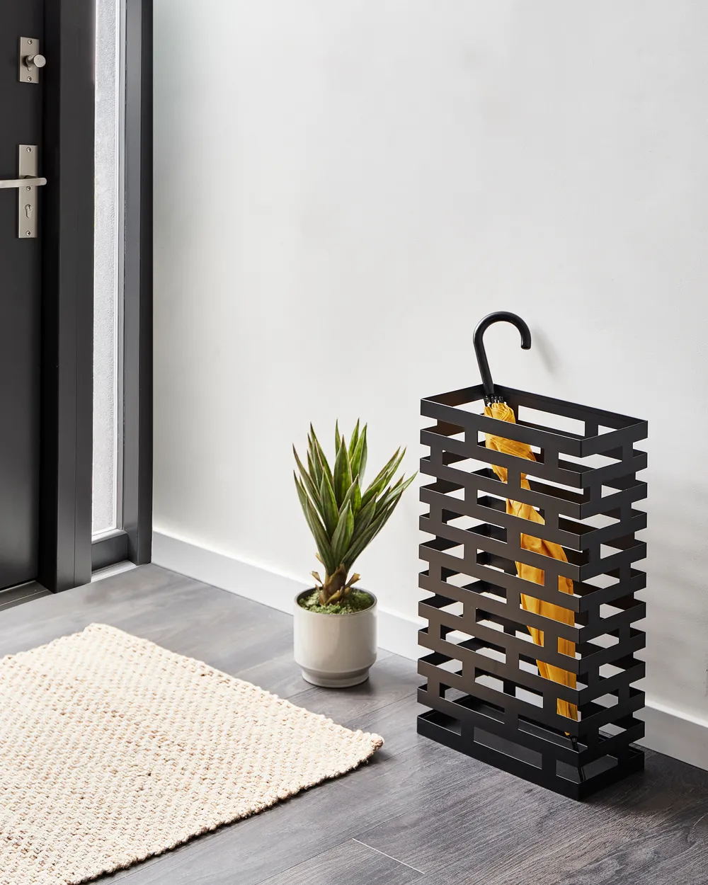 VERSA Porte-parapluie au Design Original pour l'Entrée, le Hall ou la Chambre, Porte-parapluie Moderne (H x L x P) 49 x 19 x 19 cm, en Métal, Couleur | Leroy Merlin