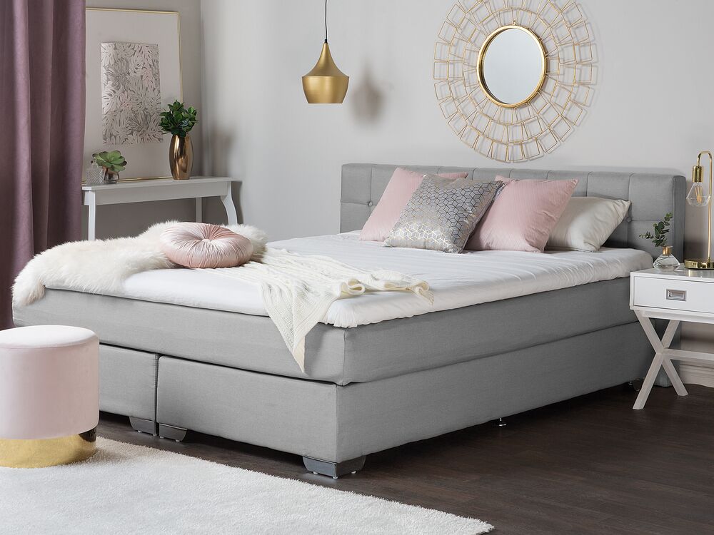 Grey divan bed with mattress discount