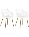 Set of 2 Dining Chairs NASHUA White