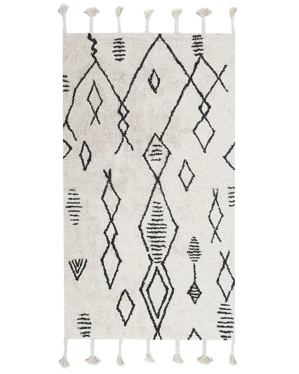 Dywan KEBIR Złamana biel 80 x 150 cm Bawełna