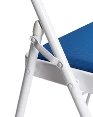 Set of 4 Folding Chairs SPARKS Metal Blue/ White_938636