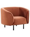 Fauteuil fluweel oranje LOEN_919715