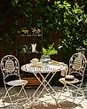 Set of 2 Garden Chairs BIVIO Folding Metal Off-White