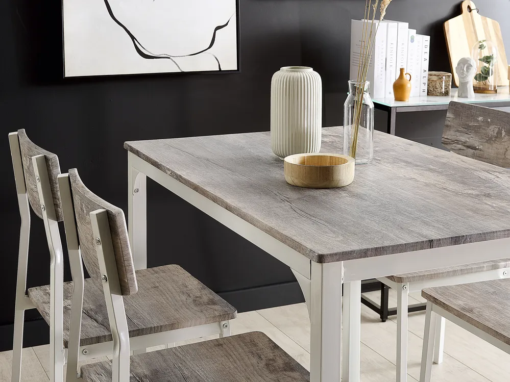 Dining Set BISMARCK Grey Seater