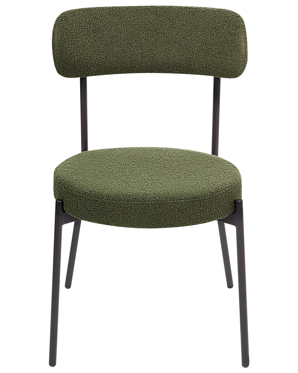 Set di 2 sedie da pranzo ALLISON Bouclé Verde scuro_929074