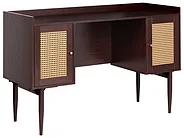 Home Office Desk RATANA 130 cm x 50 cm Dark Brown_1191708