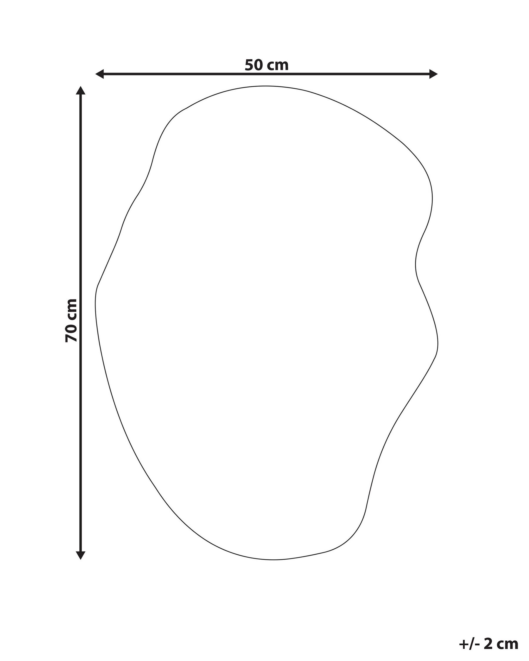 Wall Mirror FALAISE 50 cm 70 cm Silver_814072