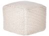 Pouf cotone beige chiaro 50 x 35 cm DAMAN_886852