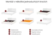 Vodní postel Umělý samet VINCENNES 180 x 200 cm Pastelově růžová_1027078