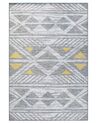 Area Rug 160 x 230 cm Grey with Yellow KARGI_755539