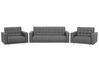 Conjunto de sofás reclináveis com 5 lugares em tecido cinzento claro ABERDEEN_716098