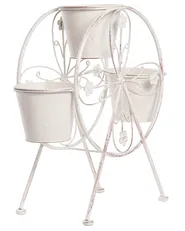 Kwietnik CROWBERRY 43 cm Metal Złamana biel_1093571