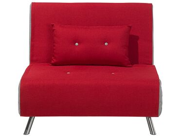 Sofa rozkładana jednoosobowa czerwona FARRIS