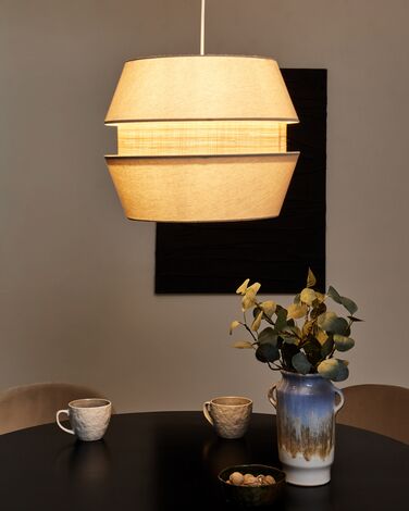 Linen Pendant Lamp Beige ATOYAC