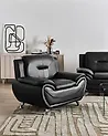 Armchair LEIRA Faux Leather Black