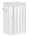 Laundry Basket KOMARI Bamboo White 72 L