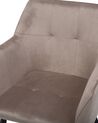 Stol 2 st sammet brungrå JASMIN_710931