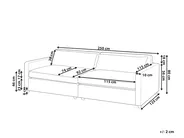 Sofa dla 3 osób VINSTRA Boucle Złamana biel_916277