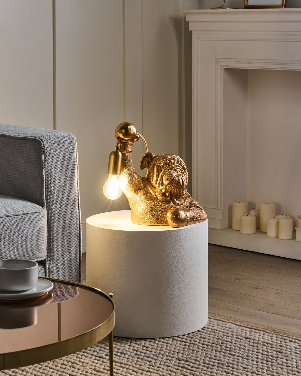 Table Lamp Dog MIKE Gold