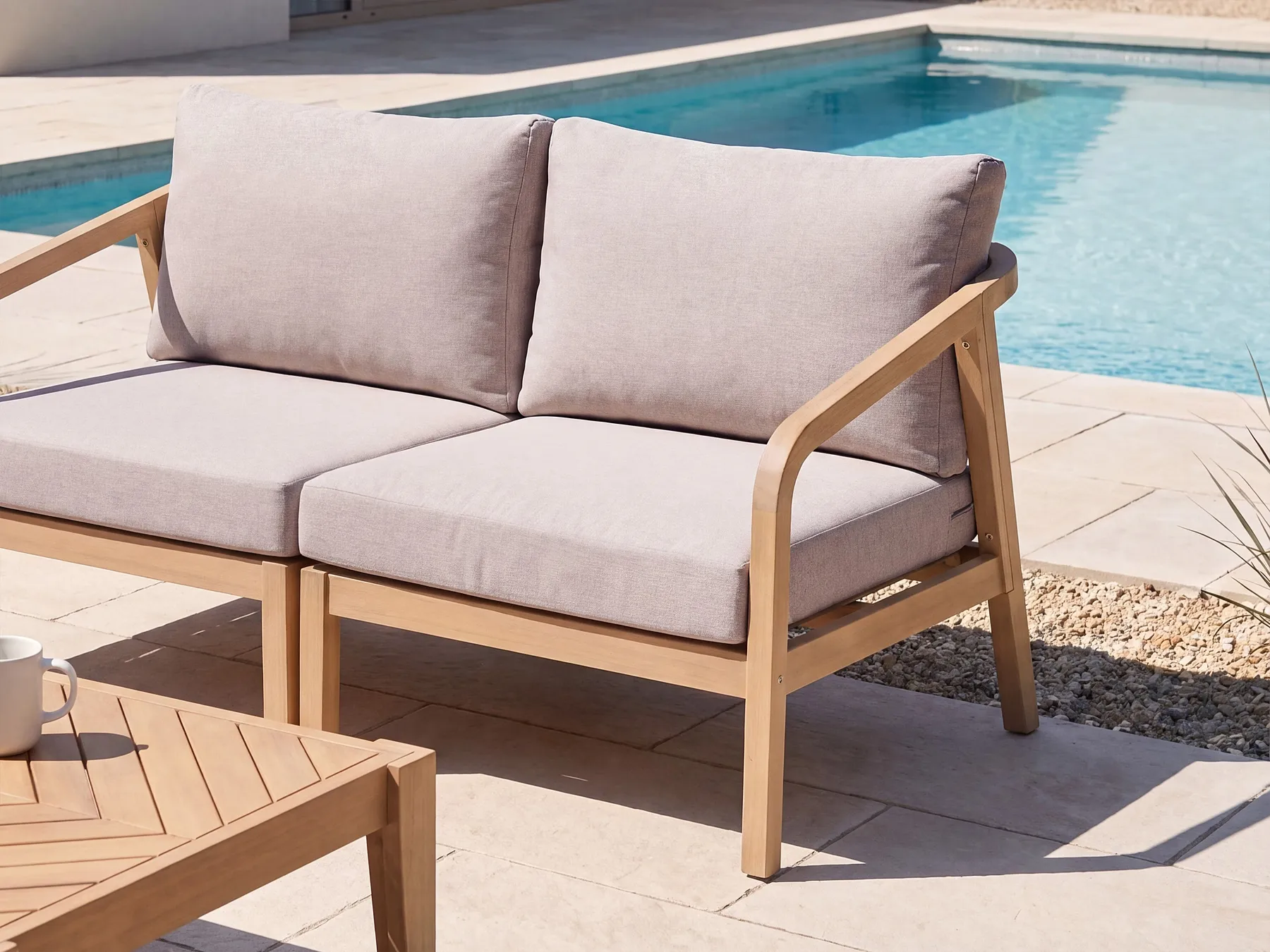 Garden Left-Hand Corner Section RIVELLO Acacia Wood Light Brown_1156275