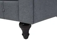Corner Sofa 6 Seater CHESTERFIELD Fabric Grey Left Hand_706670