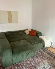 Modular Corner Sofa 4 Seater ARDAL Corduroy Green Left Hand_1036636
