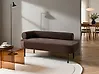 Left-Hand Chaise Longue MIRMANDE Velvet Dark Brown