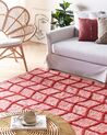 Bavlnený koberec 140 x 200 cm červený SIVAS_839703