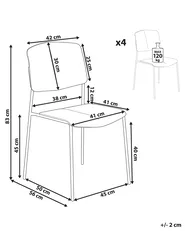 Set of 4 Dining Chairs ASTORIA Beige_868270