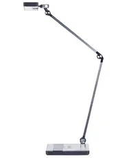 Lampada da scrivania a LED LACERTA con Caricatore wireless Metallo Argento_855161