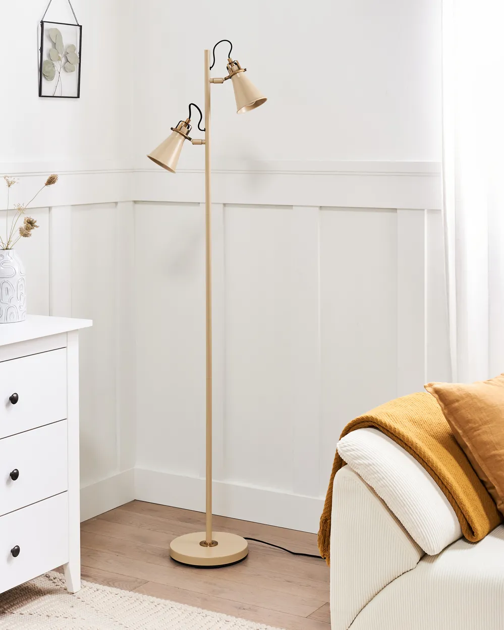Floor Lamp MOYOLA Adjustable Metal Beige_948991