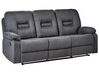 3 Seater Fabric Manual Recliner Sofa Grey BERGEN II_934048