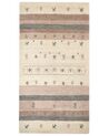 Tappeto Gabbeh lana beige e marrone 80 x 150 cm KARLI_856113