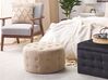 Velvet Pouffe Footstool Sand Beige TAMPA_816584