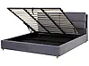 Ottoman Bed BATILLY Velvet Grey 180 x 200 cm (EU Super King)