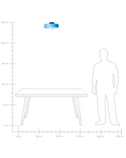 Ceiling Lamp LUGUSE Glass Blue_1074953