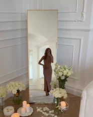 Standing Mirror BEAUVAIS 156 cm Metal Gold_1012463