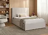 Ottoman Bed LORIENT Boucle Off-White 120 x 200 cm (EU Small Double)