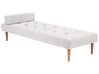 Chaise longue de tela blanco crema NIORT_927163