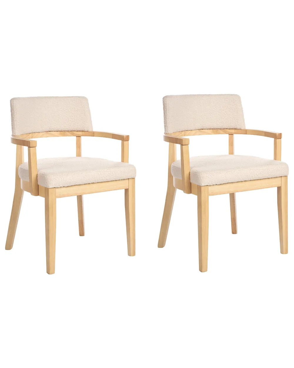 Set di 2 sedie da pranzo DALBO Bouclé Marrone chiaro/Beige_949240