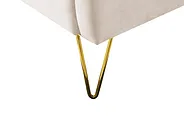 Bett mit Lattenrost Samtstoff AMBILLOU 160 x 200 cm Hellbeige_857637