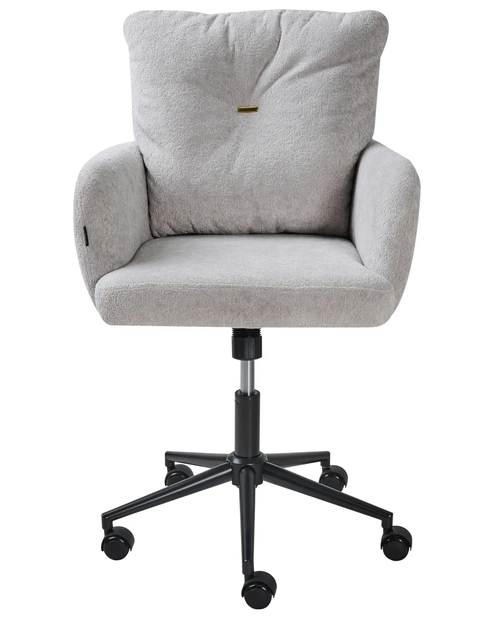 Desk Chair ALPINE Faux Fur Grey_1006595