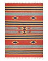 Cotton Kilim Area Rug 140 x 200 cm Multicolour HATIS_870121