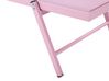 Chaise longue en aluminium avec revêtement rose PORTOFINO_803908