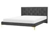 Sametová postel 160 x 200 cm černá LIMOUX_867221