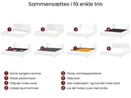 Vandseng Kunstlæder ZEN 160 x 200 cm Brun ask_1020633