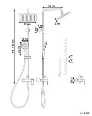Set doccia con miscelatore e soffione a pioggia COLORADA Oro_1000708