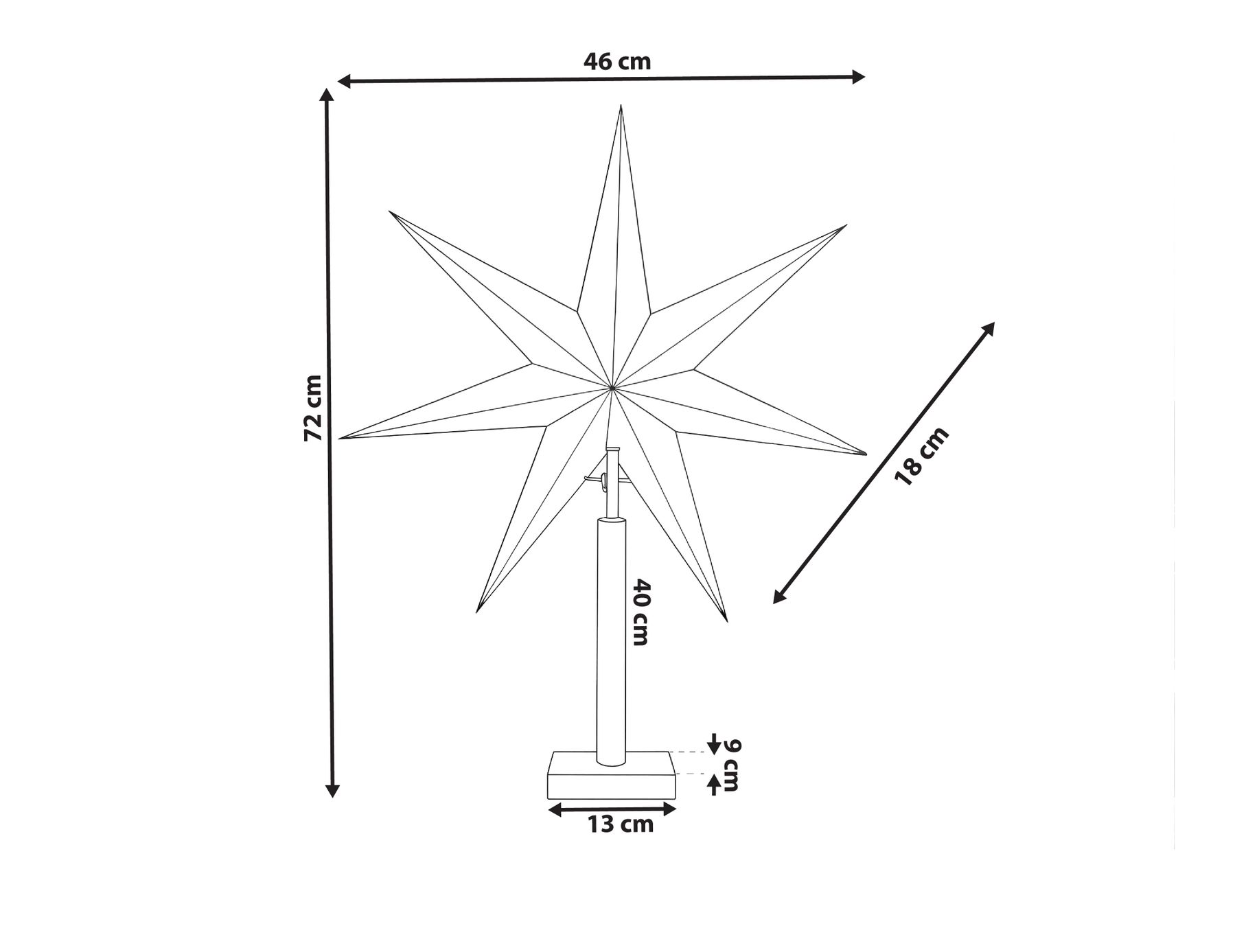 Star Lantern MANA 72 cm Silver_1031795